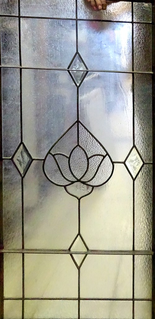 Frosted Lotus stained glass