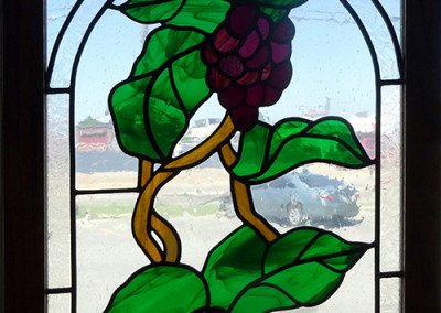 Grapes On Ivy stained glass