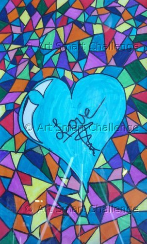 Heart & love - stained glass