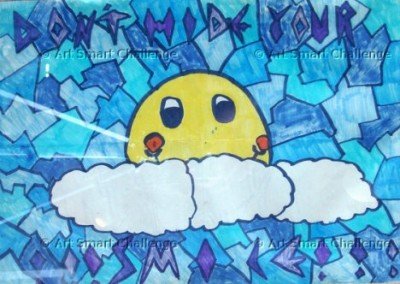 sunshine behind cloud - stained glass