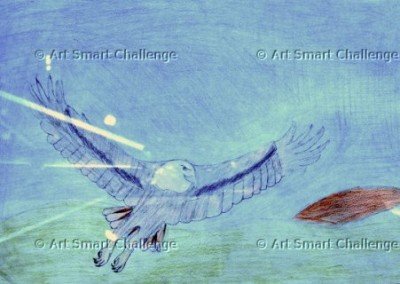 eagle with spread wings - art smart challenge