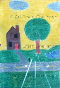 cross over red, blue, and yellow - art smart challenge 2015