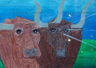 Two cows - Stained Glass Designs