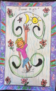 jump high aspirations - stained glass project