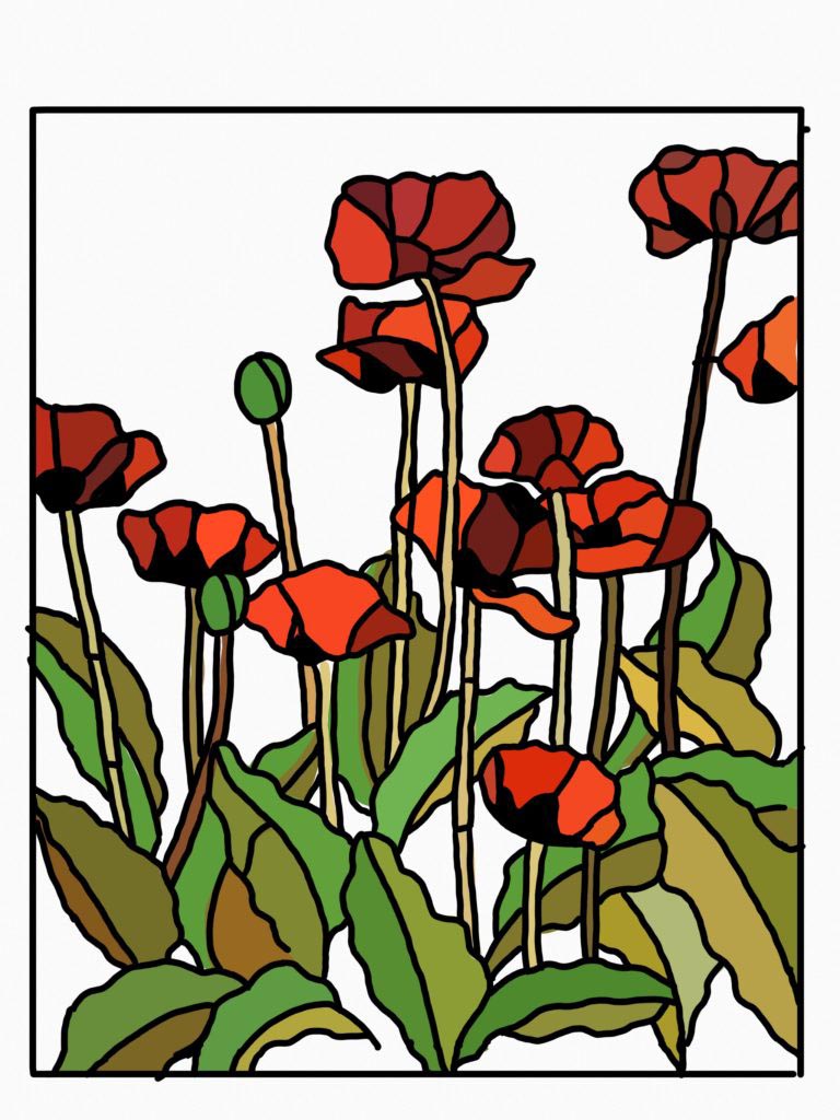 Poppies by Tulsa Paint Palette 